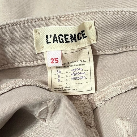 NEW L'AGENCE Margot High Waist Ankle Crop Glitter Coated Denim Skinny Jeans 25 - Picture 9 of 13